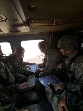 Fırat'ın doğusunda ortak helikopter uçuşu